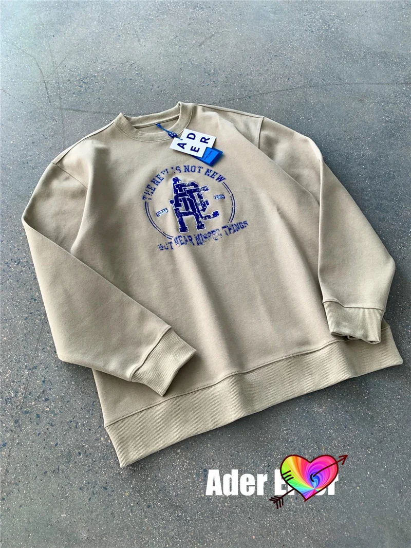 

Semi-oversized ADER ERROR Sweatshirts 2021 Men Women 1:1 High Quality Embroidered Printed Logo Adererror Hoodie Ader Crewneck