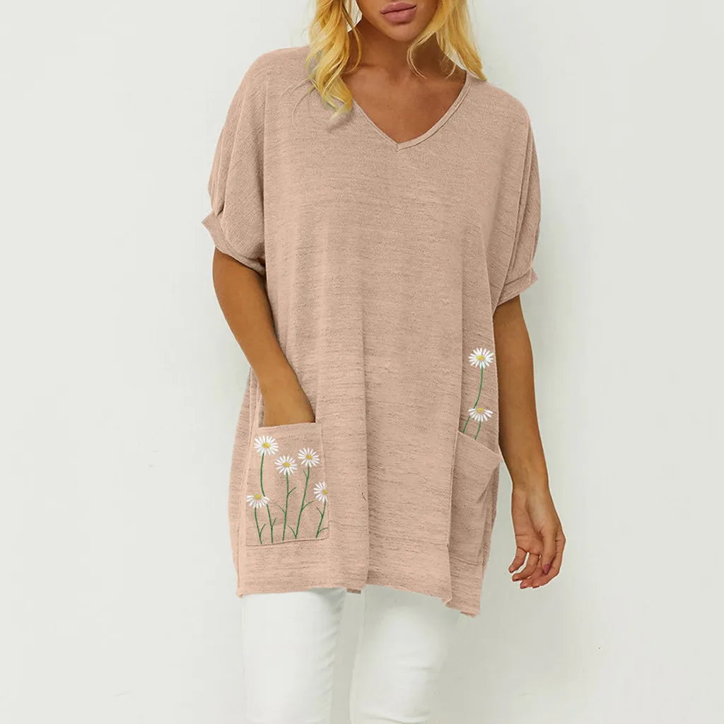 Женская хлопковая футболка с коротким рукавом принтом|Футболки| |