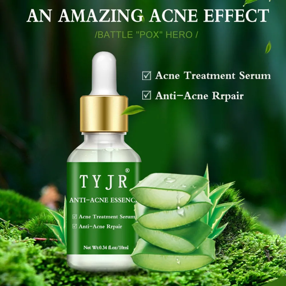

10ml Aloe Vera Acne Seum Moisturizing Anti Puffiness Removal Scars Marks Whitening Dark Circles Clearing Impurities Skin Care