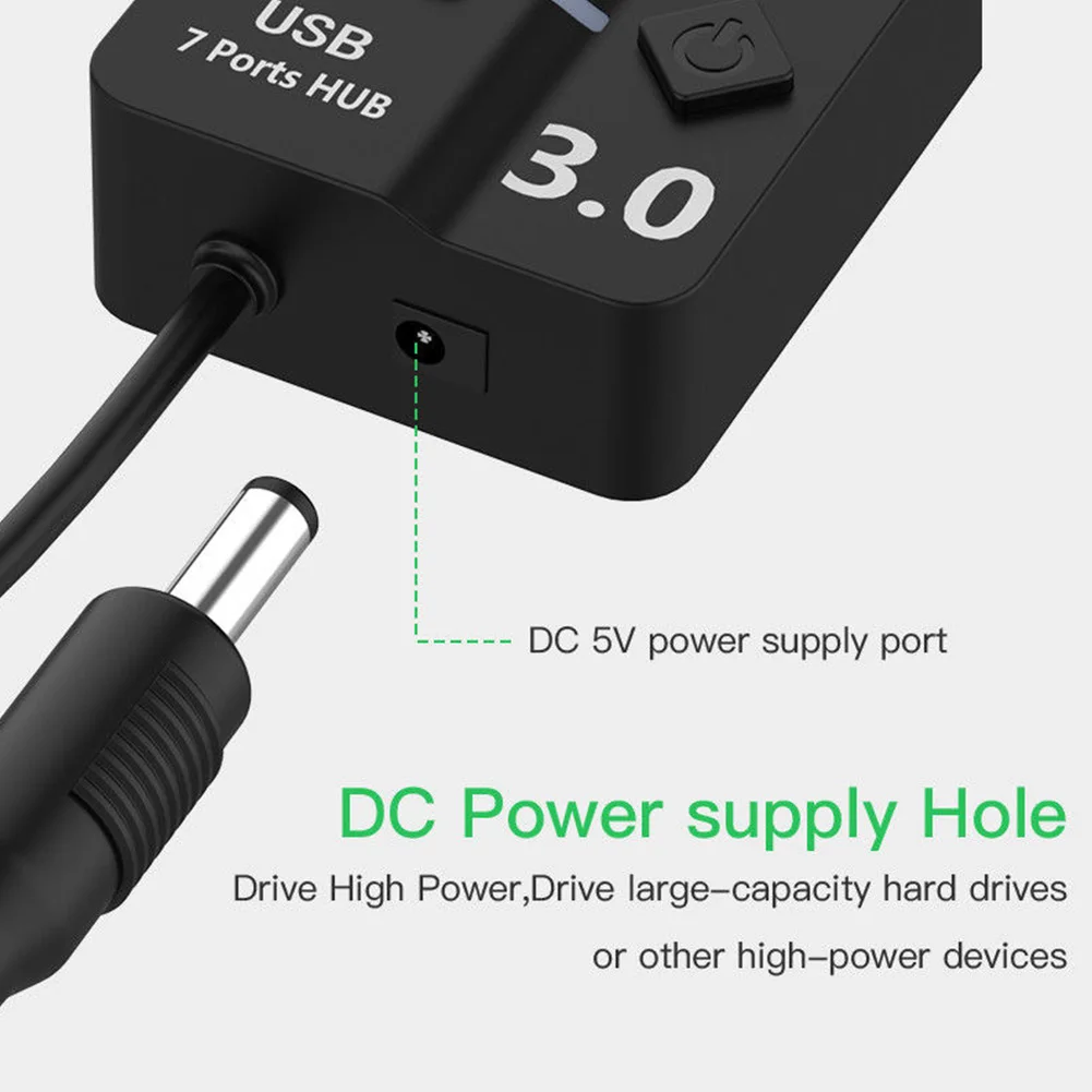 USB 3 0 концентратор с переключателем устройство для чтения карт питания все в