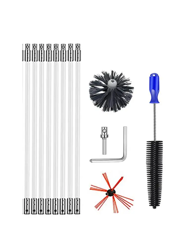 

Система очистки труб камина с усиленным нейлоновым стержнем и сменной головкой