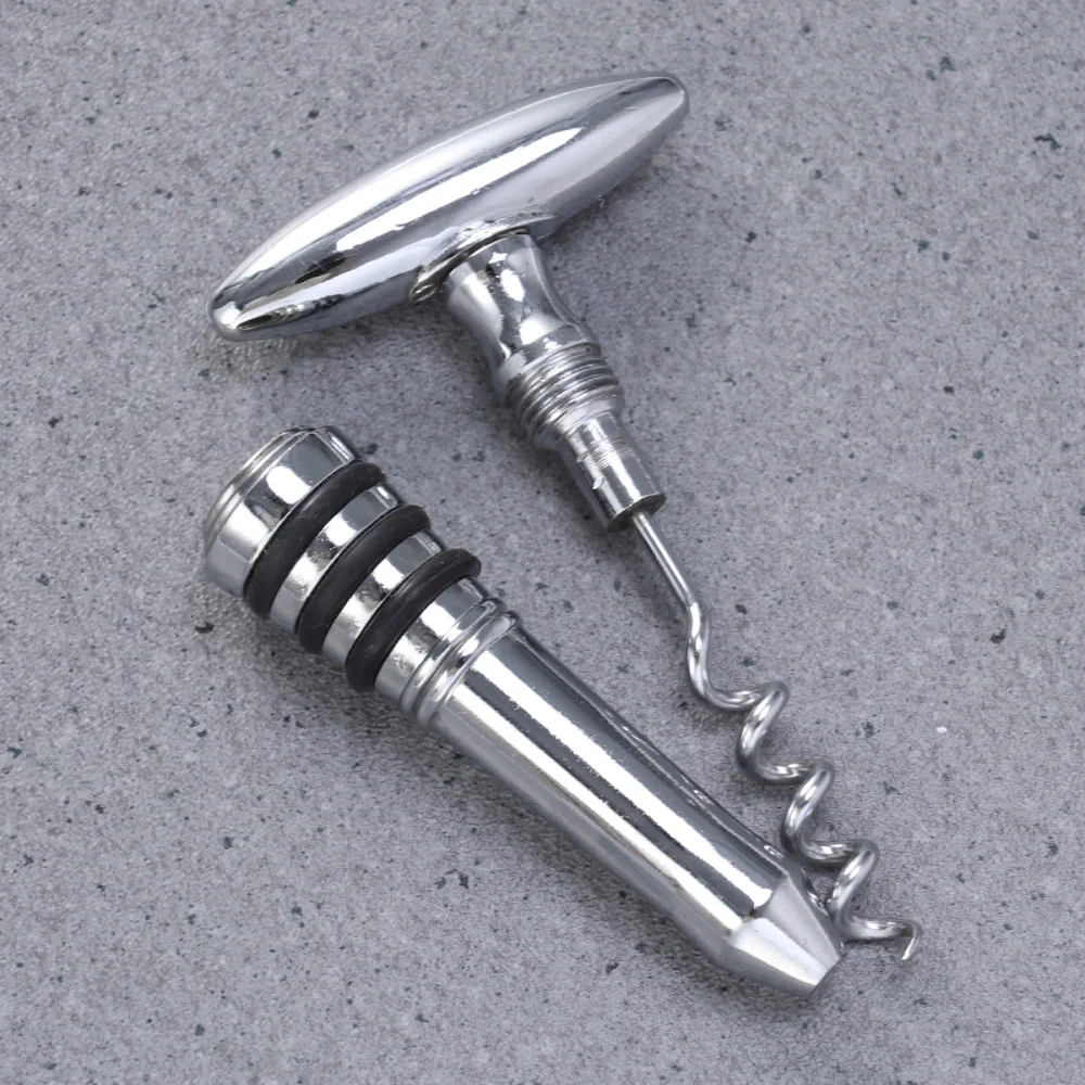 

Luxury Multifunctional Bottle Opener Corkscrew Zinc Alloy Opener with Stopper Set for Waiter Lovers Enthusiasts