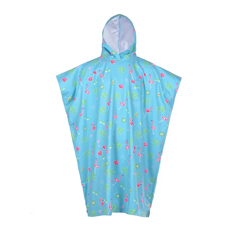 Новый мужской банный халат Vertvie с коротким рукавом пончо капюшоном многоцветные