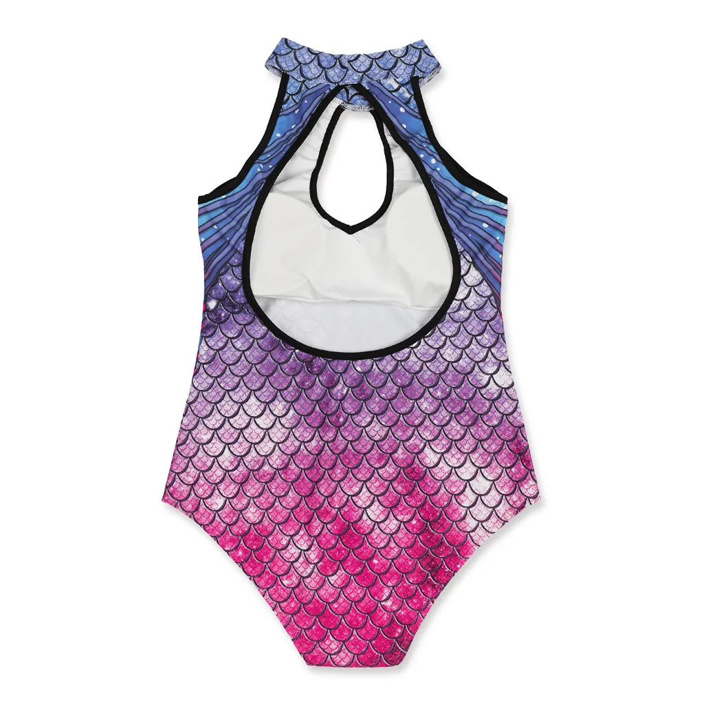 Женский цельный купальный костюм с принтом в виде рыбьей чешуи русалки бикини