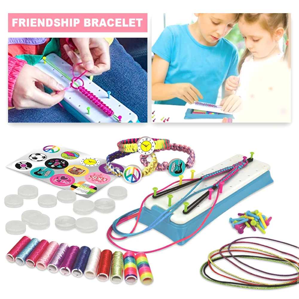 

Bracelet Making Kit Bracelet Weaving Kits Friendship String Craft Weaving Jewelry Making Thread Weaving Kits DIY Craft Toys