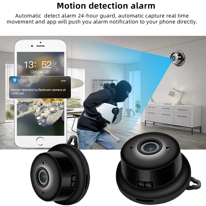 Мини ip камера V380 для детской комнаты монитор Snti theft Plug in Home портативная 1080P