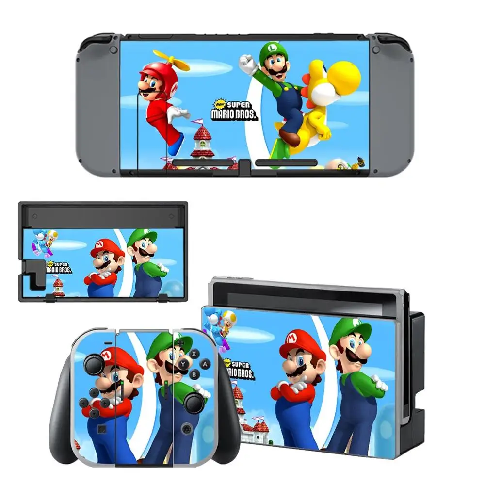 Стикер-протектор для Nintendo Switch с наклейкой Марио на полную оболочку для защиты наклеек для консоли Joy-Con Dock.