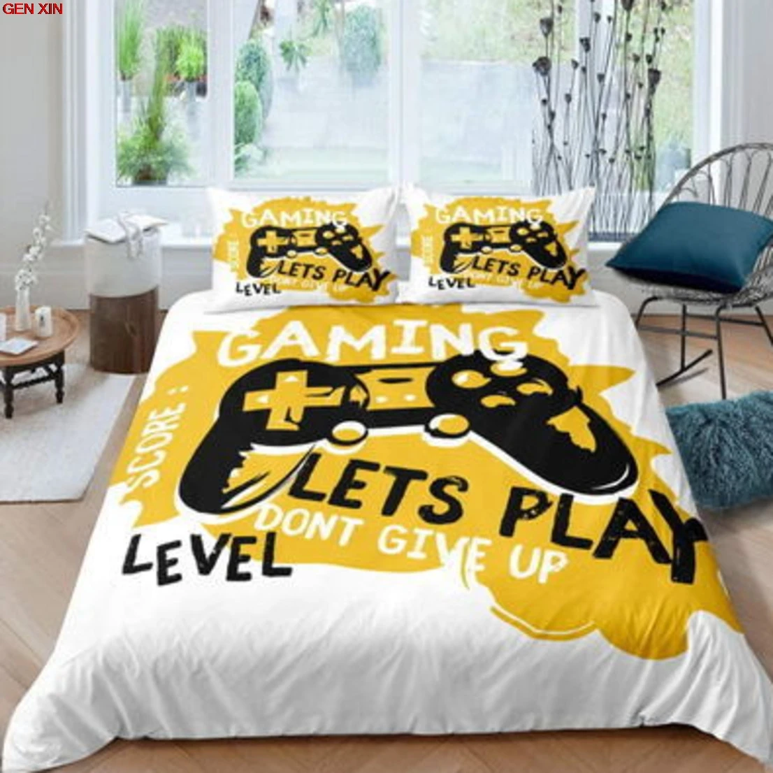 

2/3pcs/set 3D Digital Gamer Printing Bedding Set 1Quilt Cover + 1/2 Pillowcases US/EU/AU Size Twin Double Full Queen King