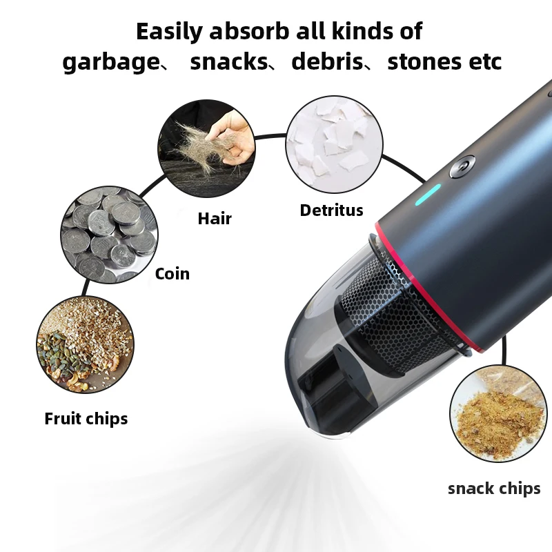 Автомобильный Ручной вакуумный Беспроводной Мощный циклонный всасывающий