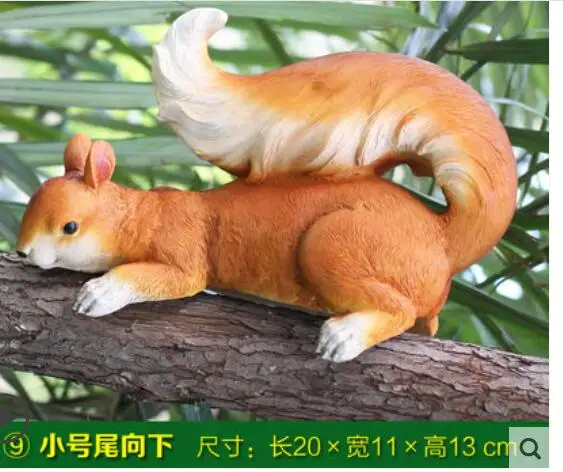 

Decorative arts and crafts creative resin animal sculpture simulation fiberglass squirrel Squirrel presents a creative craft res