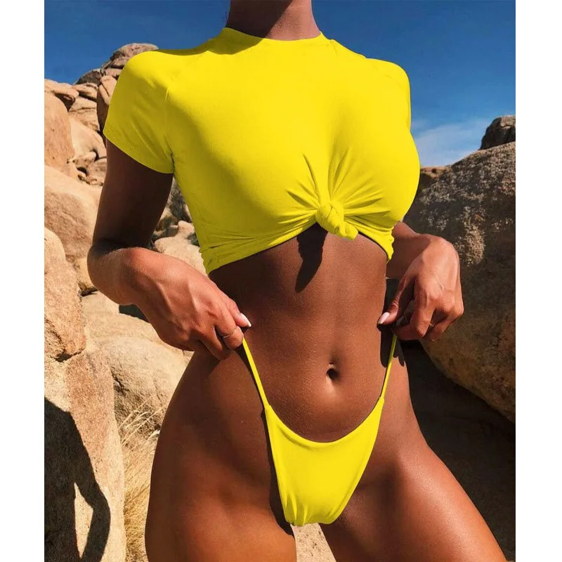 Женское леопардовое бикини с низкой талией белое купальный костюм коротким