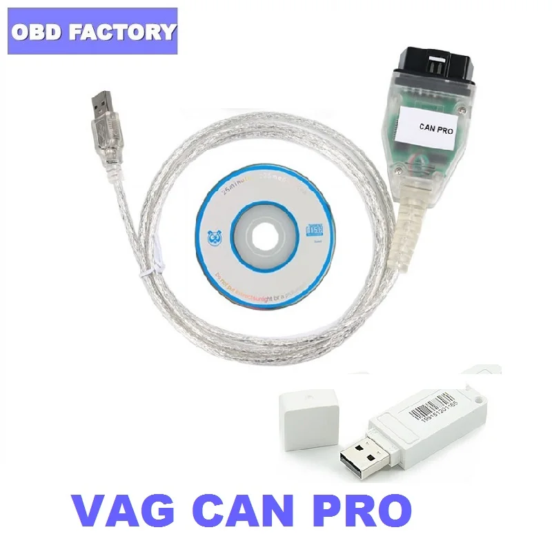 Диагностический кабель VCP с адаптером Can Pro 5.5.1 сканер Bus UDS K-line V5.5.1 FT245RL