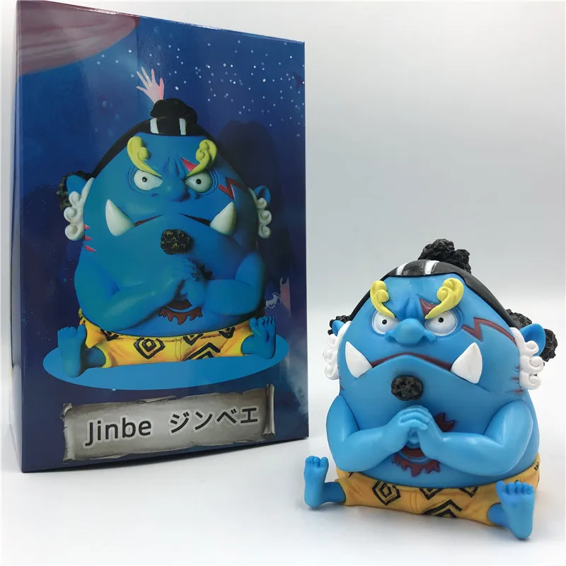 Милый аниме Jinbe фиксирующий кулак жиросжигатель сидящий Ver. Экшн фигурки из ПВХ