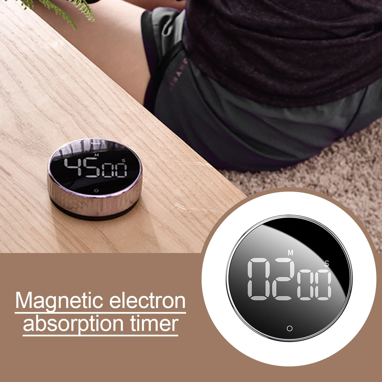 

LED Counter Alarm Clock Manual Electronic Countdown Kitchen Timer Magnetic Digital Timer For Cooking Shower Study Stopwatch