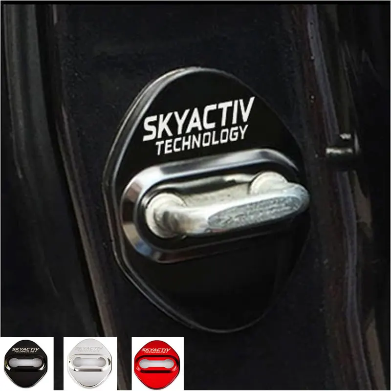 Автомобильный Стайлинг, крышка дверного замка, эмблемы, чехол для Mazda skypro Logo 3 6 CX 5 CX-5 2 CX3 CX-7 5 7 9, автомобильные наклейки, аксессуары