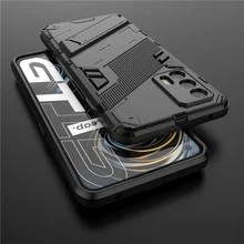 Holder Cover For Realme GT Cover For OPPO Realme GT Neo Capas Punk Style Back Kickstand Back Holder Cover For Realme GT Fundas