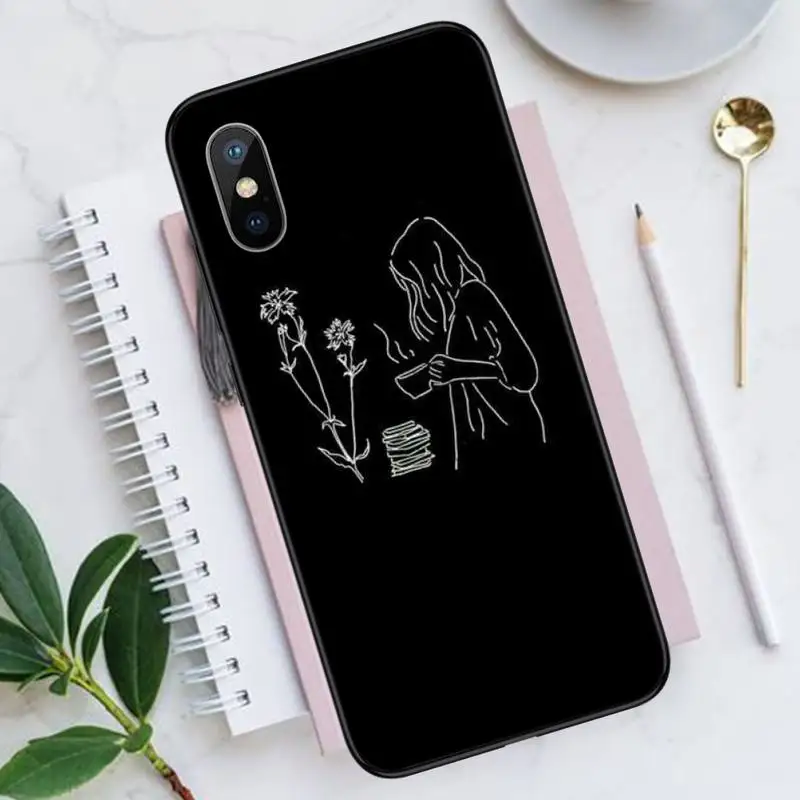 

Black Sexy Art Rose Lover Harajuku Aesthetics Phone Case for iPhone 11 12 mini pro XS MAX 8 7 6 6S Plus X 5S SE 2020 XR