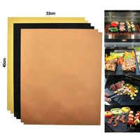 bbq grill mat barbecue outdoor baking non stick pad reusable cooking plate 4030cm for party ptfe grill mat accessories