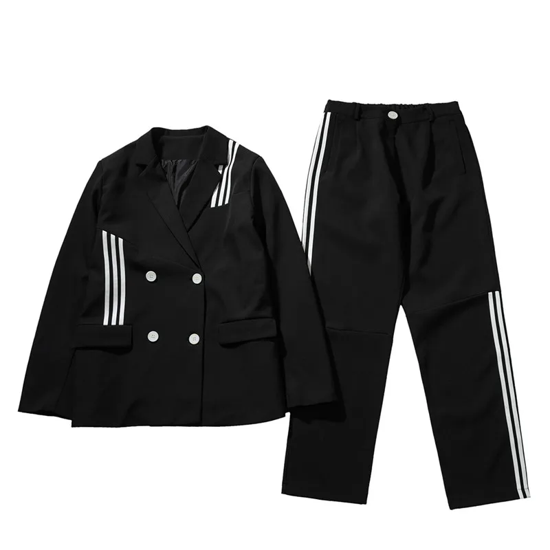 

M-XL!2020 Spring and Autumn New College Wind Casual Straight Pants Suits Men's Loose All-match Han Fan Two-Piece Suit.