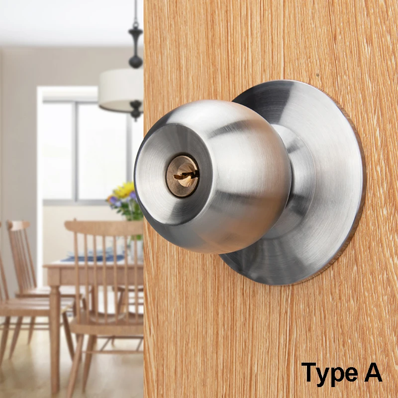 1 шт. дверной замок Бытовой Универсальный шариковый для ванной комнаты спальни