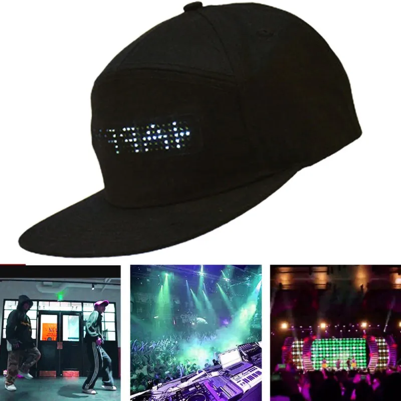 LED Smart Cap Mobile Display Screen Caps Party Club Baseball Sports Hat* | Спорт и развлечения