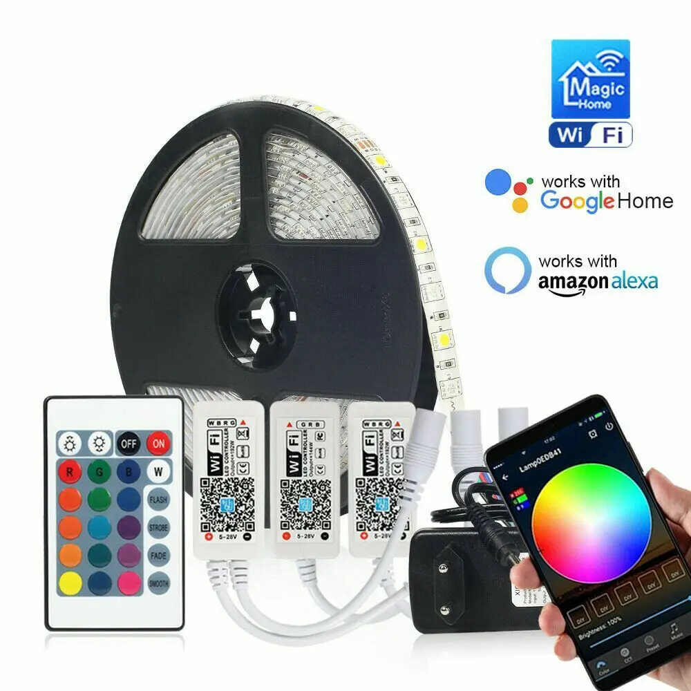 Светодиодная лента 12 В постоянного тока RGB/RGBW/WW WIFI Home 5050 30 светодиодный Дов/м