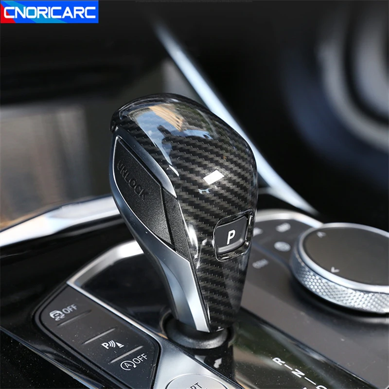 

Car Styling Carbon Fiber Color Gear Shift Handle Decoration Cover Trim For BMW 3 Series G20 G28 2020 Interior Accessories