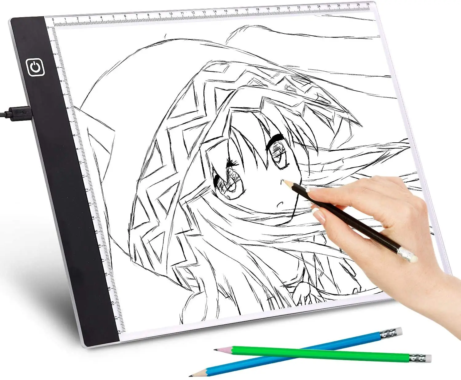 

With scale Dimmable Ultra Thin A3 LED Light Tablet Pad Apply to AU/US/USB Plug Diamond Embroidery Diamond Painting Cross Stitch