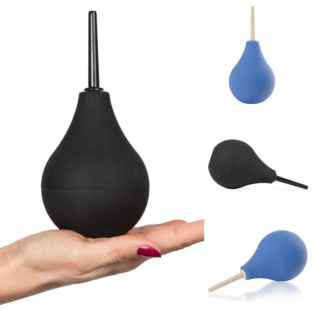 1Pcs Black Blue Clean Anal Dusche Silicone Vagina Douche for Men Women Comfortable Medical Kits Personal Care Supplie |