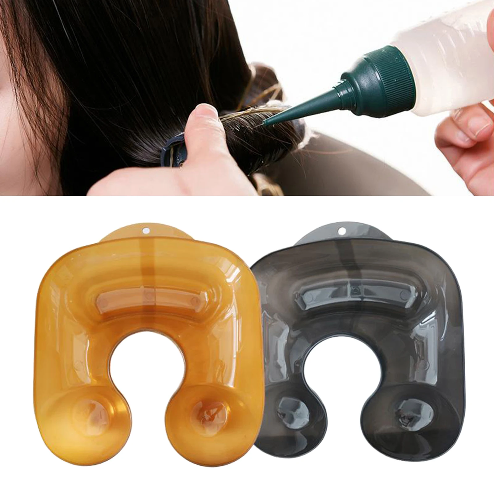 

Salon Hairdressing Neck Tray Perm Container Neck Shaped Shoulder Hair Tray Clothing Protector