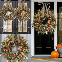 fall wreath pomegranate wreath indoor outdoor home decor window wall decoration farmhouse wreaths