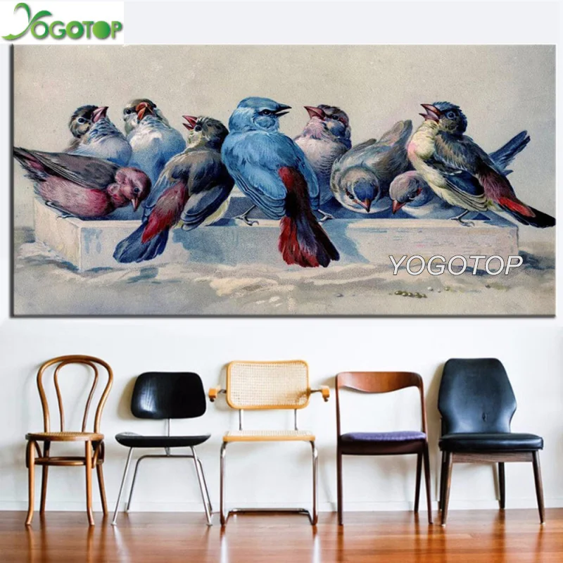 

Большая алмазная живопись «сделай сам», алмазная вышивка, квадратная круглая картина 5d «сделай сам», мозаика стразы, аксессуары, птицы YY2049