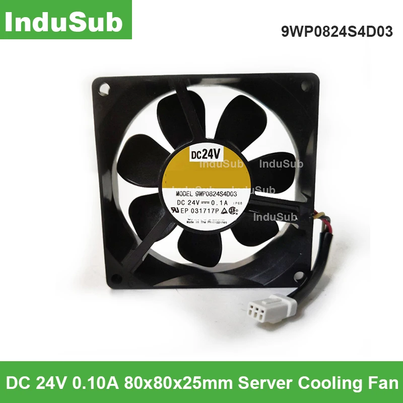 

9WP0824S4D03 DC 24V 0.10A 80x80x25mm Server Cooling Fan