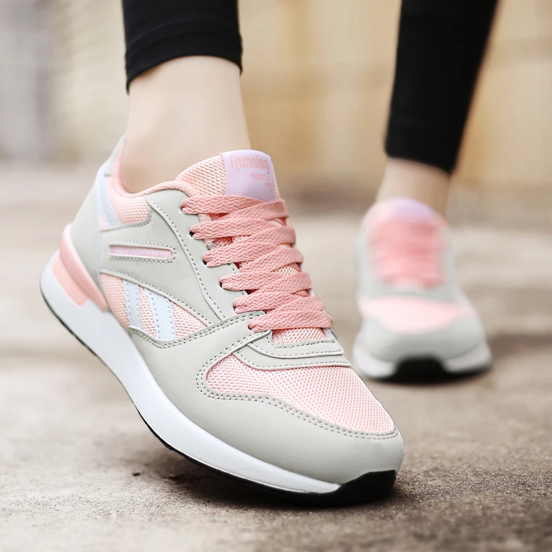 Пара кроссовок женская дышащая Обувь На Шнуровке Для Бега Мужская Спортивная