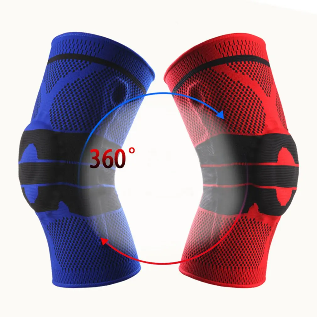 

Silicone Spring Support Fitness Knee Pads Breathable Nylon Knee Pads Anti-skid Protection Knee Protector