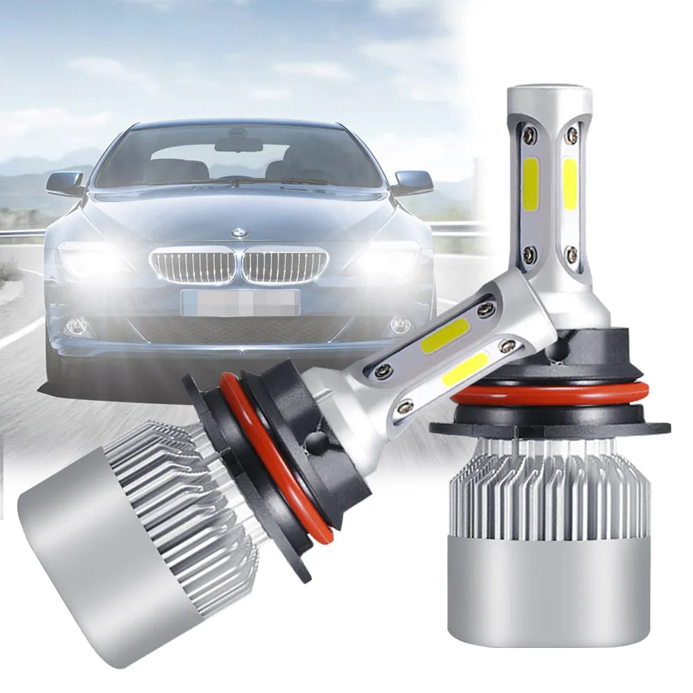 

2X H4 S2 Type Car Led Headlight Fog Bulb 72W High Low Beam Spot Light Auto Headlight for Universal Safe Car Night Daylight Lamp