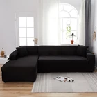 Черный Чехлы для диванов, л Тип эластичный универсальный чехол для дивана, Гостиная чехол для секционного дивана, 1234 сиденье, Комбинации для диванов