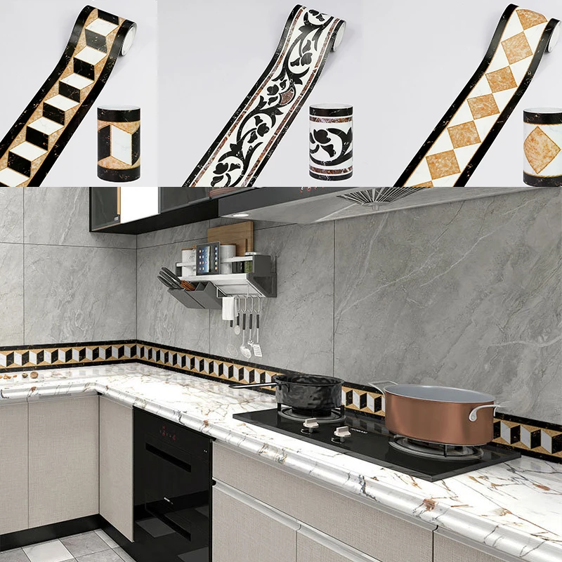 Водостойкая самоклеящаяся настенная наклейка 5 метров линия талии напольная s 3D