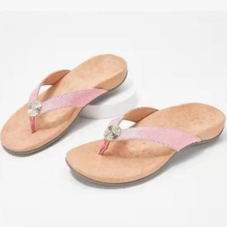 

Shoes Women Slippers Summer Pantofle Rubber Flip Flops Low Shale Female Beach Slides Soft 2021 Hawaiian Sabot PU Sewing Fabric