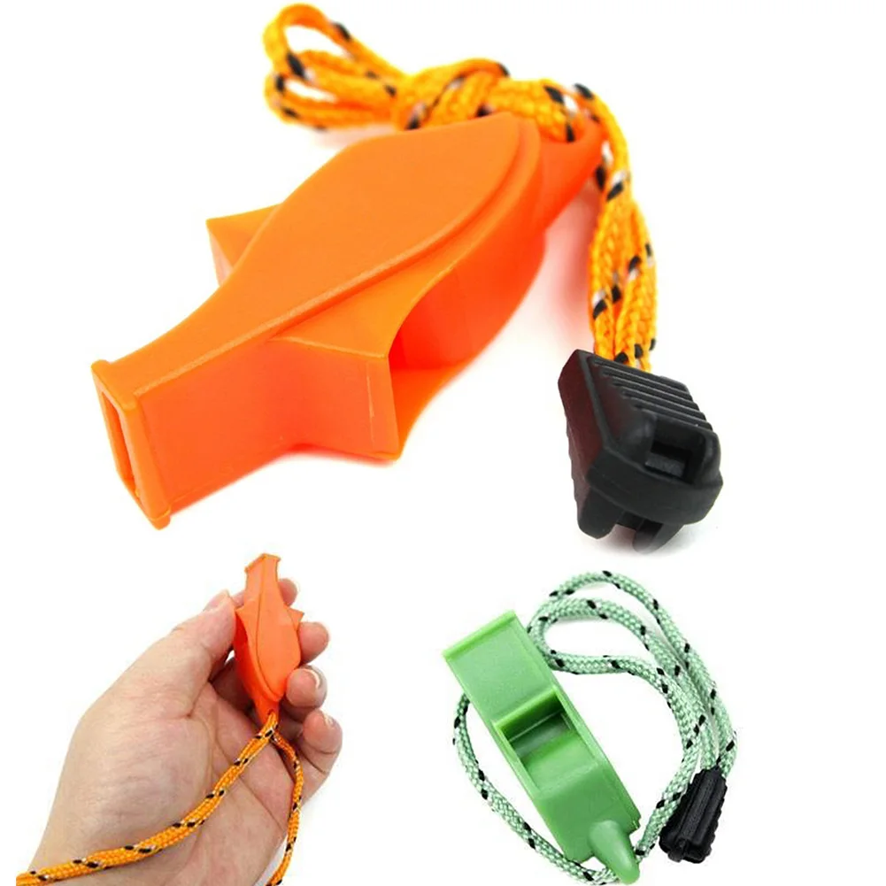 

Training Outdoor Lightweight With Lanyard Plastic Practical Dolphin Shape Emergency Sports Competition Loud Sound Whistle