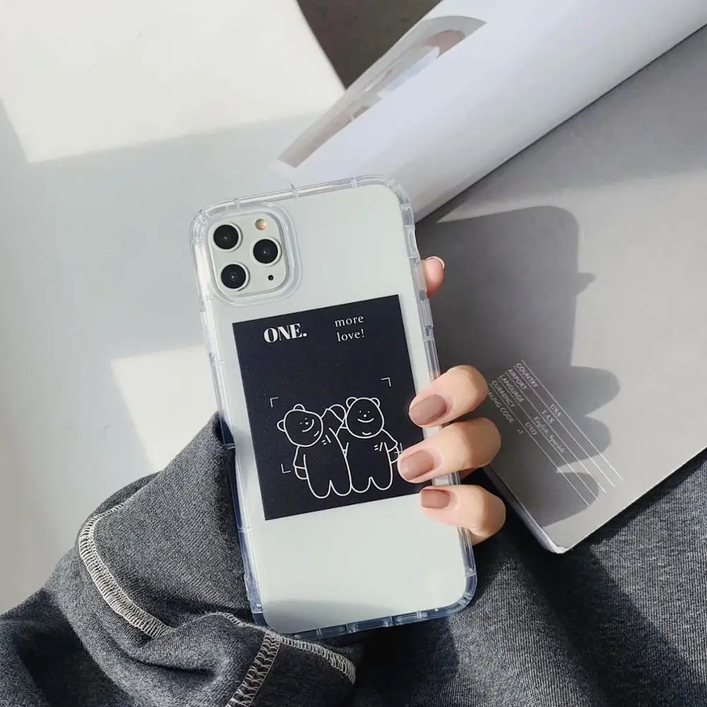 ORYKSZ Прозрачный чехол для телефона с изображением медведя из мультфильма iPhone 11 Pro