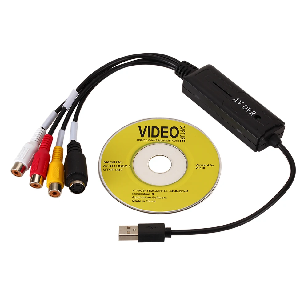 USB 2 0 адаптер для захвата аудио и видеосъемки в AV S RCA конвертер портативный DV/Hi8/VHS TV