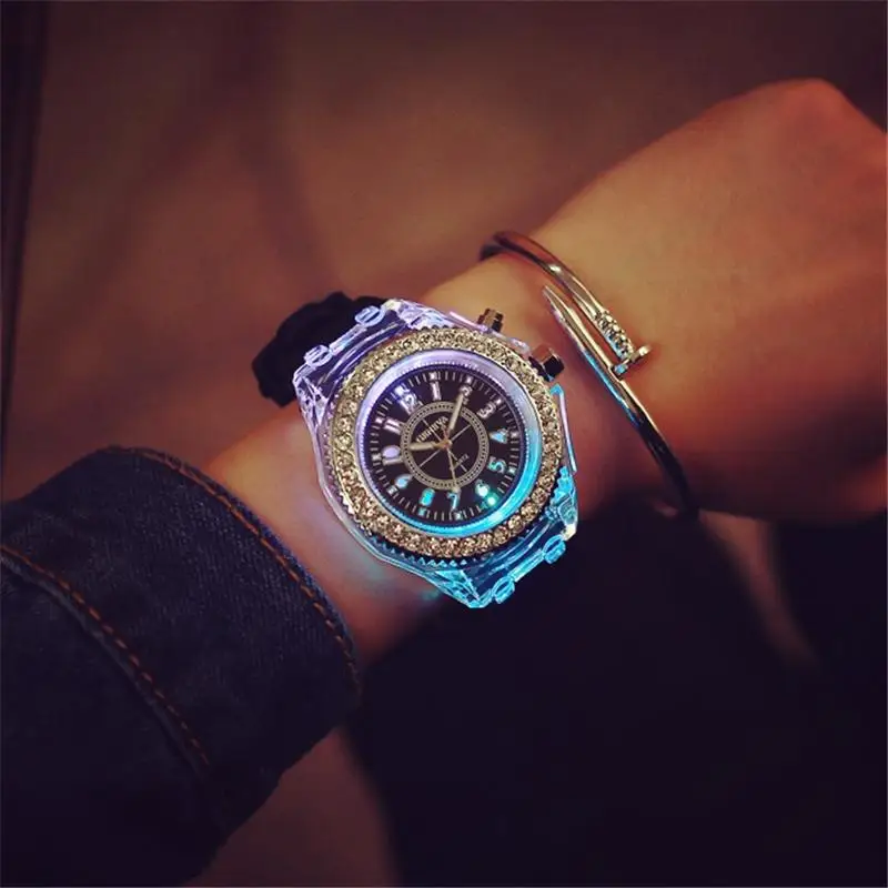 Для женщин и мужчин силиконовый ремешок высокое качество кварцевые спортивные