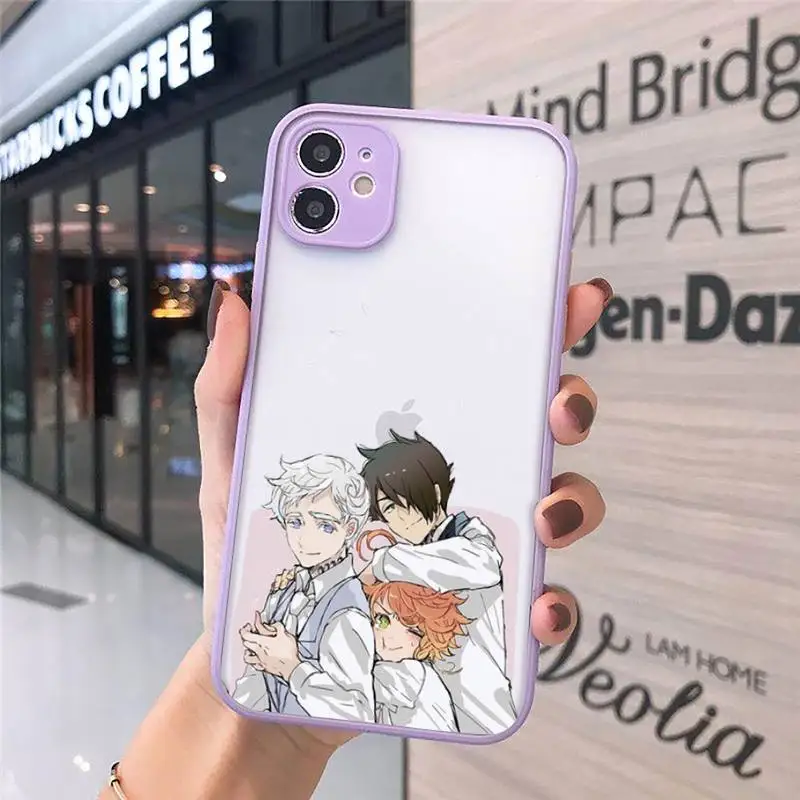 

Japan anime The Promised Neverland Phone Cases matte transparent For iphone 7 8 11 12 plus mini x xs xr pro max cover