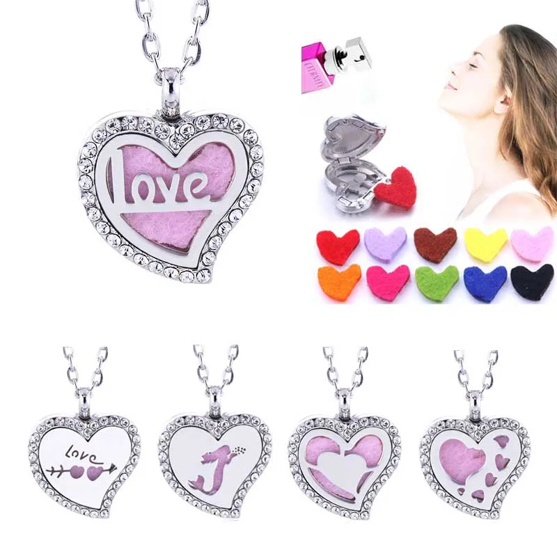 Подвеска для ароматерапии в форме сердца подвеска колье с распылителем аромата