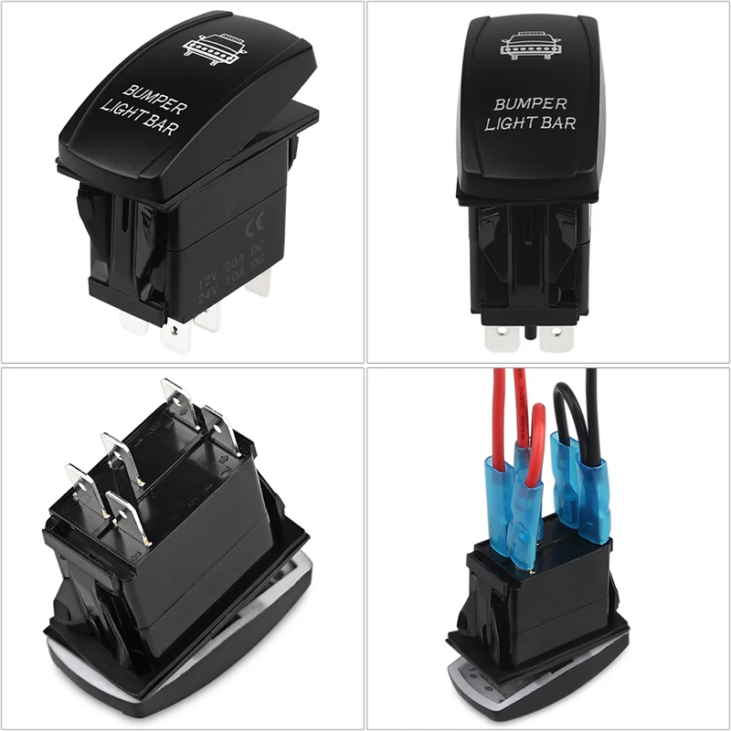 ADPOW ВКЛ ВЫКЛ водонепроницаемый бар Кулисный тумблер светодиодный свет для