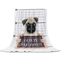 sweet home fleece throw blanket full size bad dog funny puppy lightweight flannel blankets for couch bed living room warm f