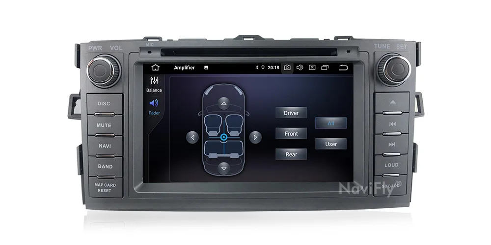 NaviFly 4+ 64G Android9.0 автомобиля dvd-радио GPS навигация для Toyota AURIS 2006 2007 2008 2009 2010 2011 multimedai плеер WI-FI RDS