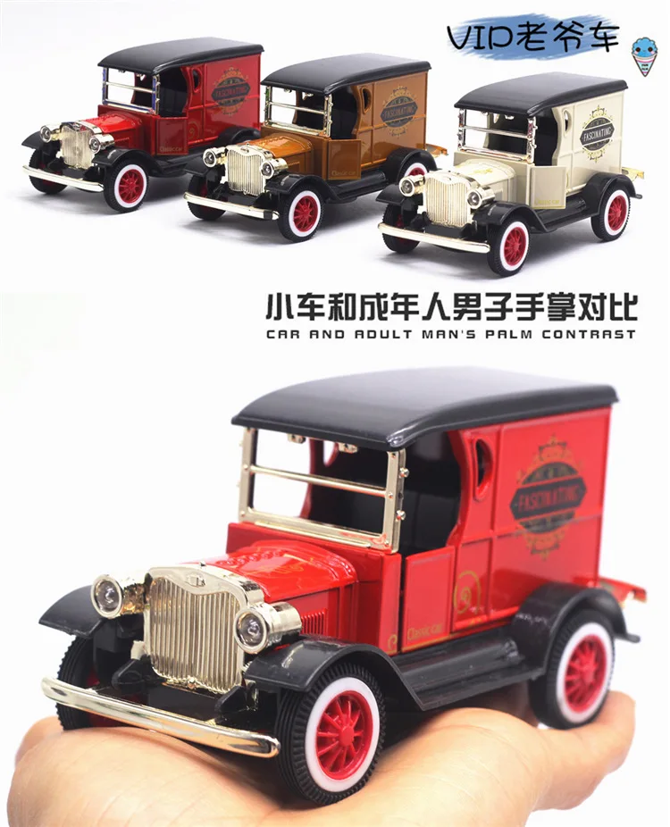 

1:32 Gift-Toy Retro Die-Casting-Model Pickup Truck Collection Car-Pull-Back-Sound Classic With Music