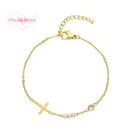 Mavis Hare новейший браслет из нержавеющей стали Вера Крест Браслет со стразами в подарок на Рождество пляжные аксессуары для девушек и женщин